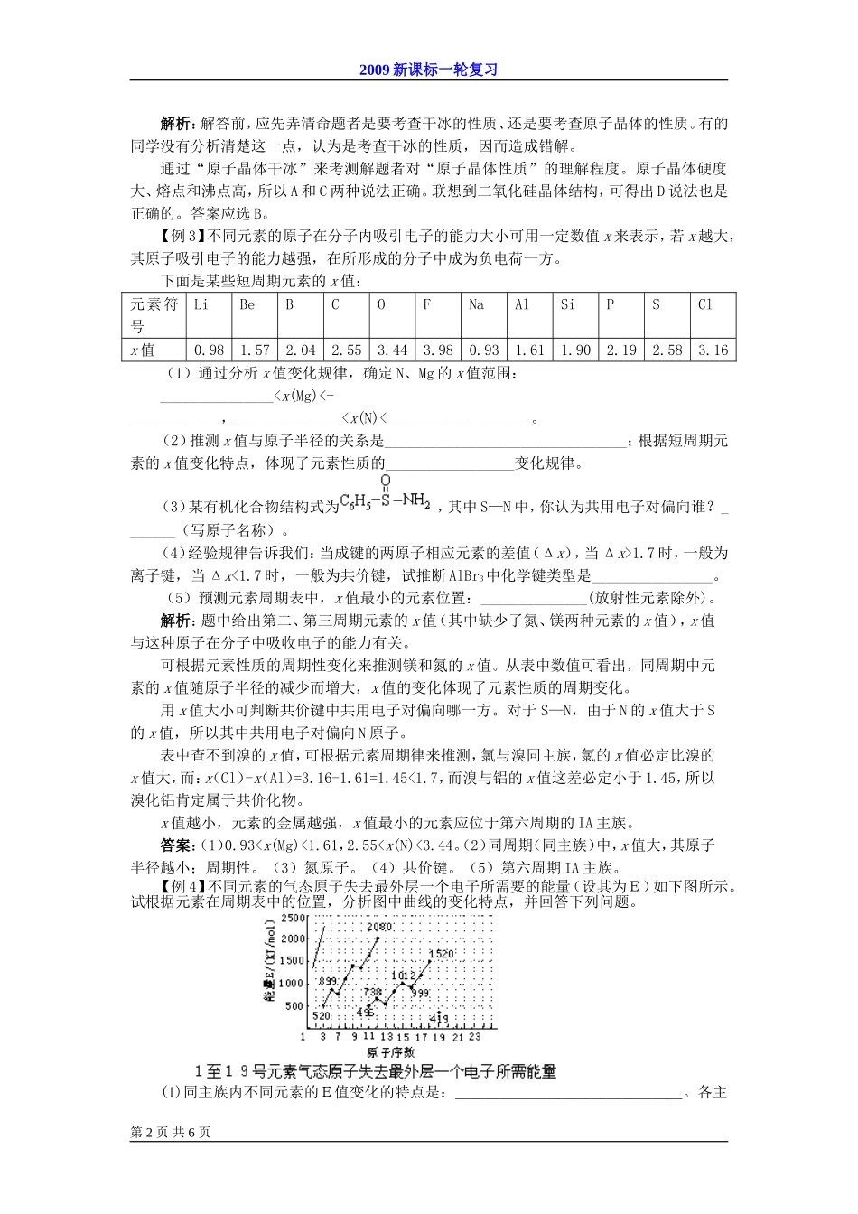 2009届高考一轮复习-必修2-物质结构章末总结_第2页