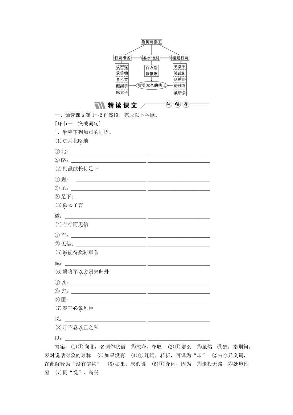 2013-2014学年高中语文 第5课 荆轲刺秦王（领读、深度、精读）名师精讲 新人教版必修3_第3页