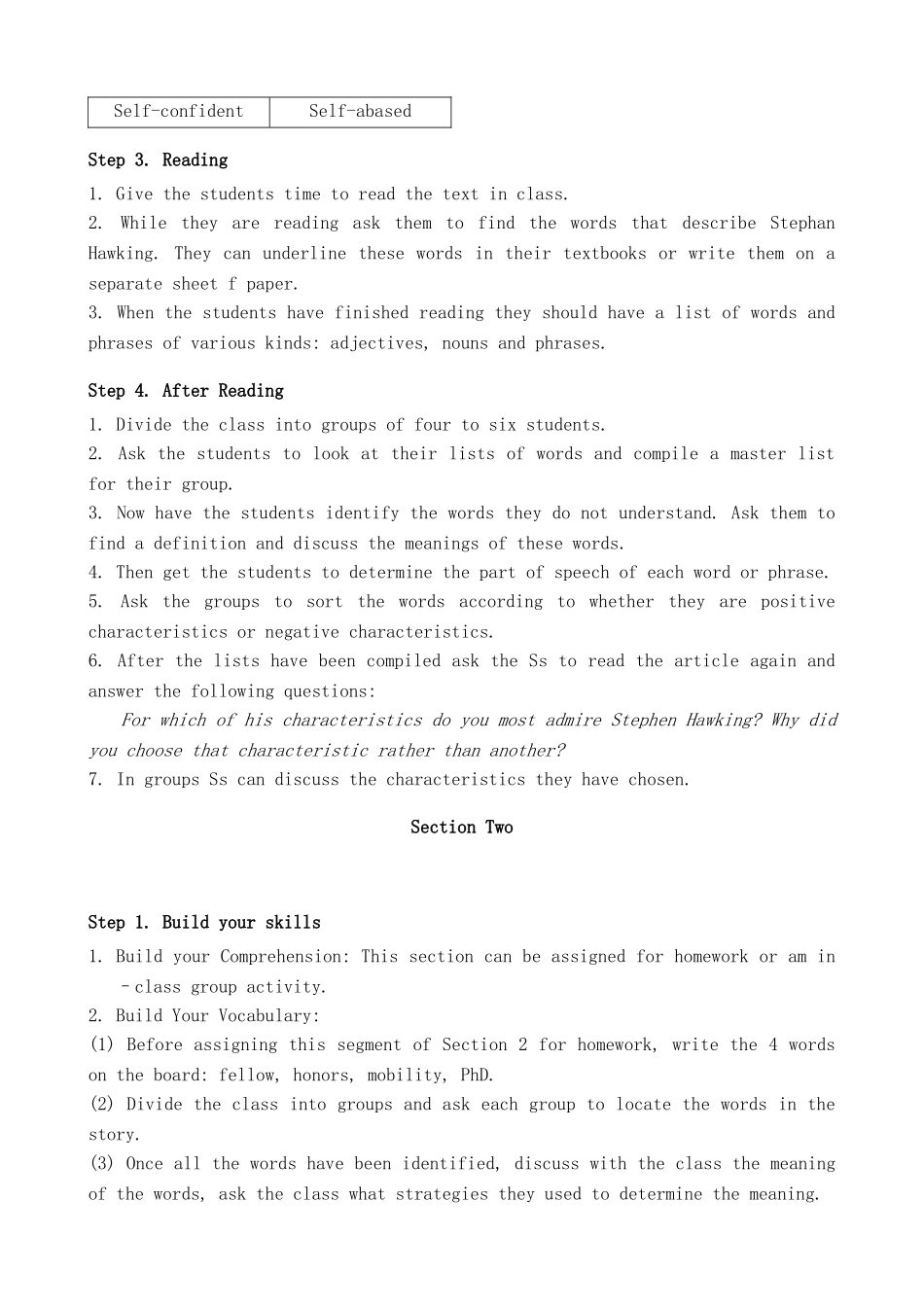 冀教版高中英语必修5Unit3 The story of success_第2页