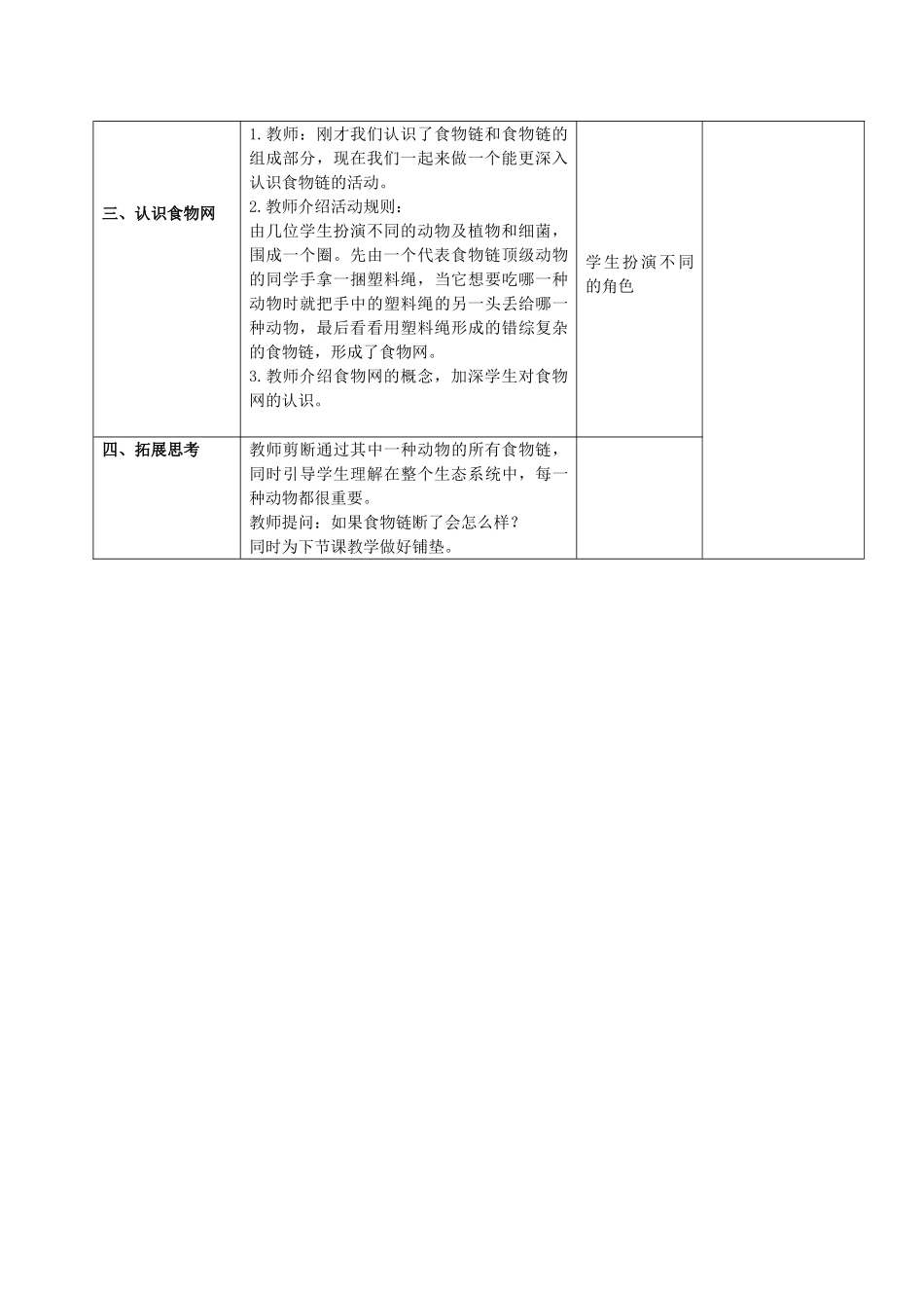 六年级科学下册 有趣的食物链 3教案 苏教版_第2页