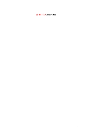 一年级英语下册 Module4 Unit10 Activities period2教案 （新版）沪教牛津版