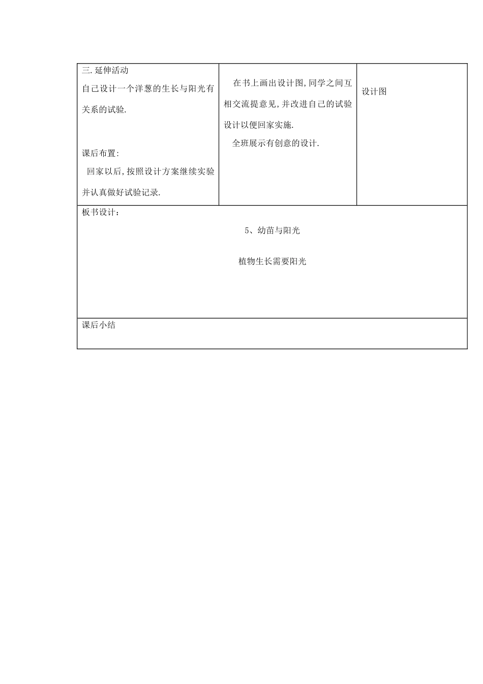 六年级科学上册 第二单元《生物和环境》5 幼苗和阳光教案 首师大版-首师大版小学六年级上册自然科学教案_第3页