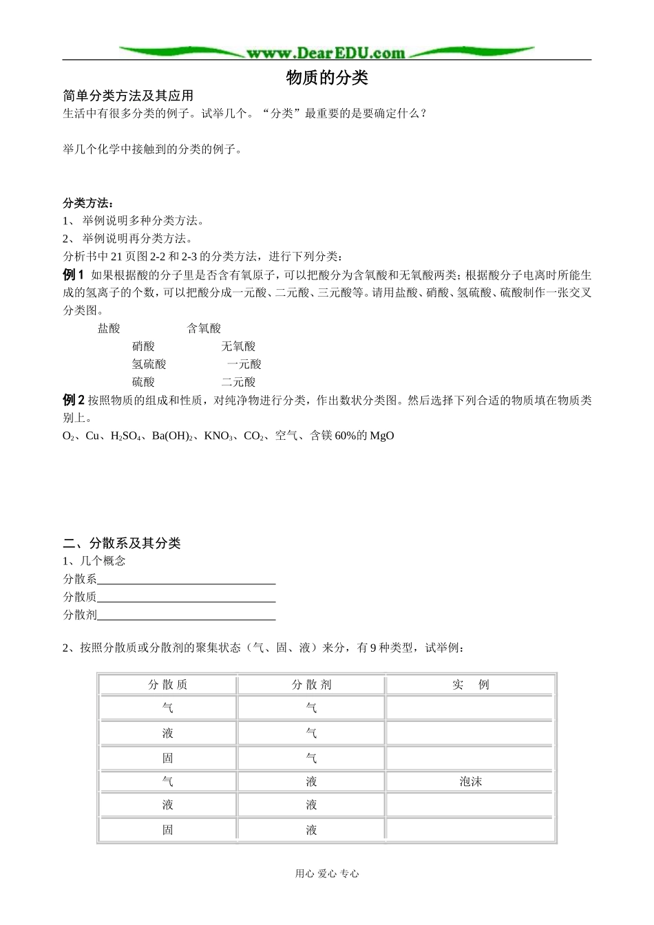 新人教版高中化学必修1物质的分类(1)_第1页