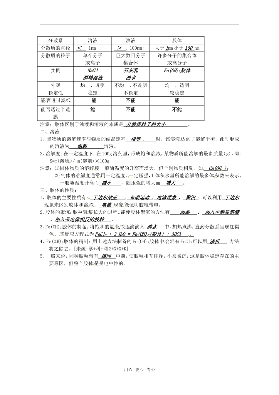 2011年高考化学一轮复习 胶体的性质及应用教案 新人教版_第2页
