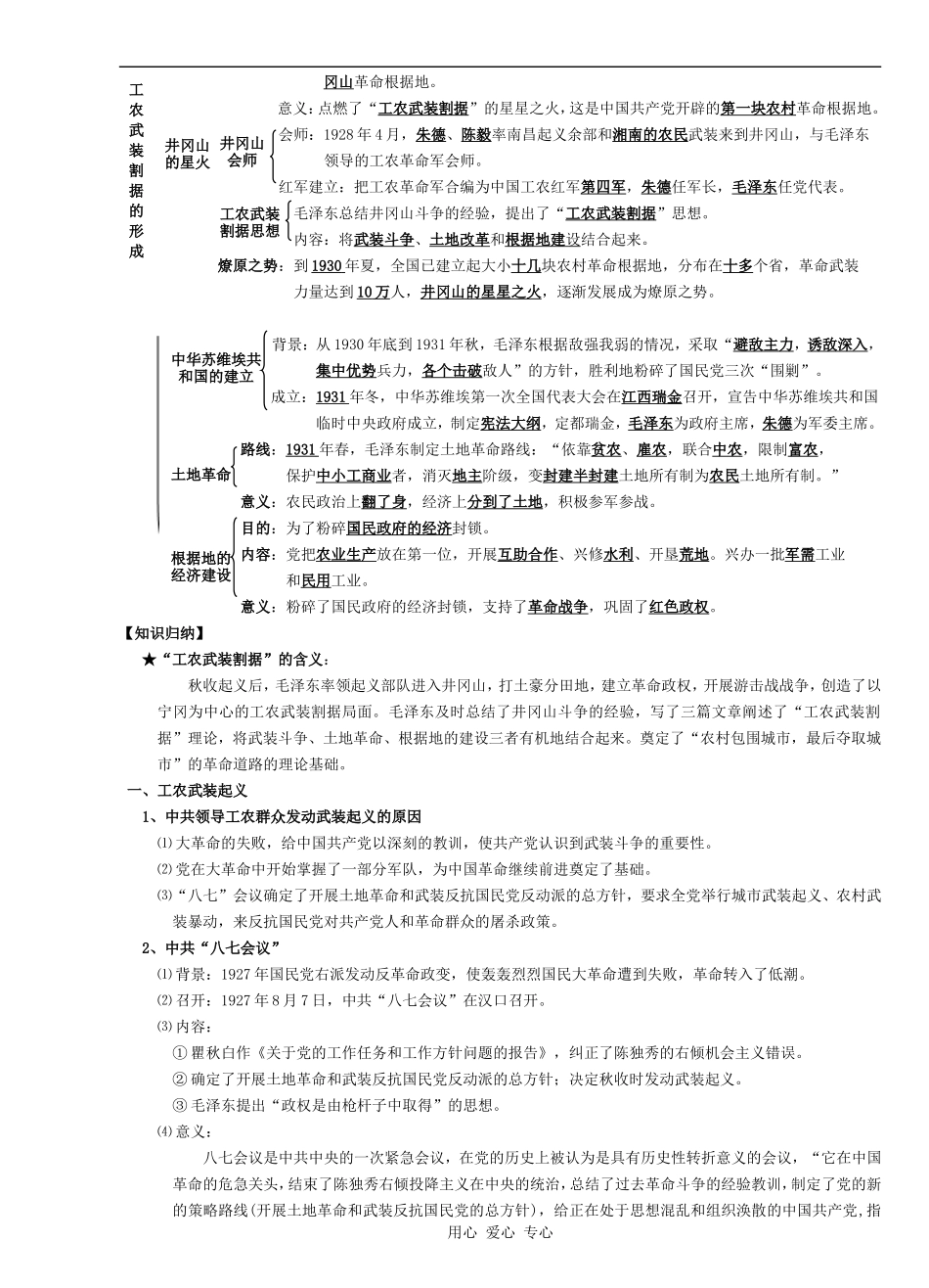 2009年高考历史总复习-中国近现代史复习教案--教师用--第十二单元 国共两党的十年对峙_第2页