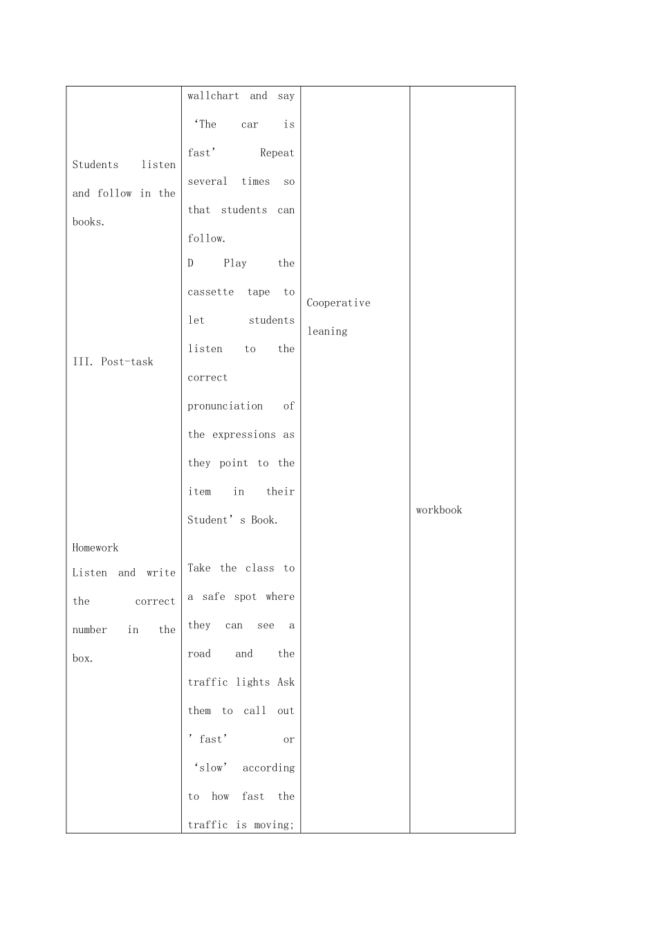 二年级英语上册 Unit5 period2教案 沪教牛津版_第3页