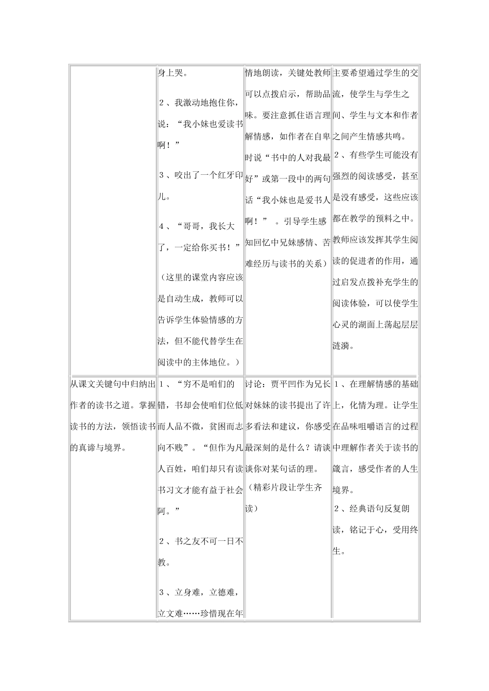 2011年高中语文 1.1《读书示小妹十八生日书》教案 沪教版必修3_第3页