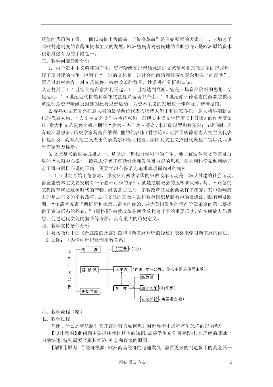 云南省陇川县第一中学高三历史专题复习 资本主义在欧洲的兴起教案_第2页