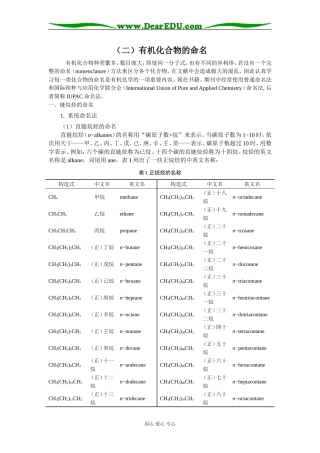 08年吉林高三化学有机化合物命名大全