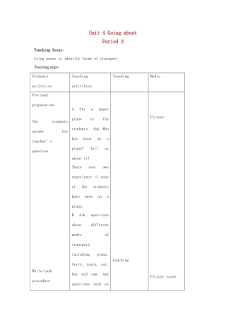 二年级英语上册 Unit 4 Going about（period3）教案 沪教牛津版-沪教牛津版小学二年级上册英语教案