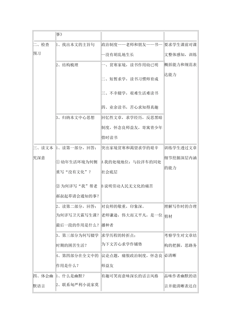 2011年高中语文 1.3《幼学纪事》教案 沪教版必修3_第2页
