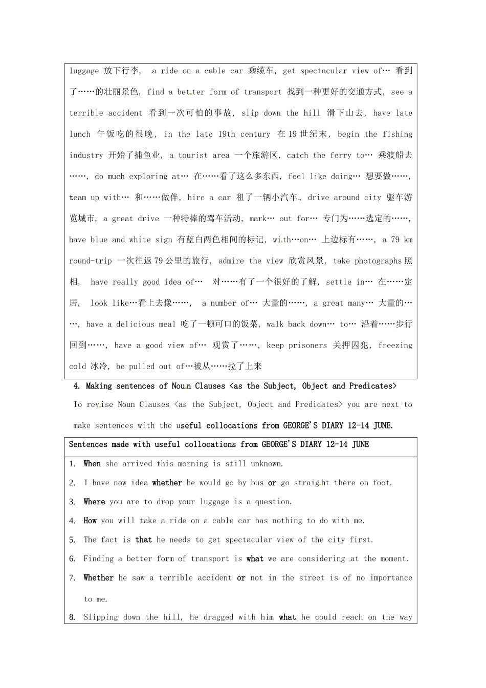 2014-2015学年高中英语 Unit 1 Period 3 A sample lesson plan for Using Language教学设计 新人教版选修8_第2页