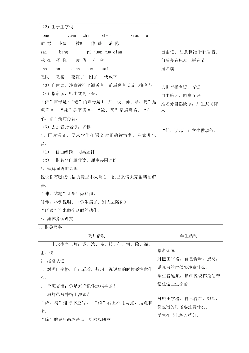 二年级语文上册 6 一株紫丁香教案 苏教版-苏教版小学二年级上册语文教案_第2页