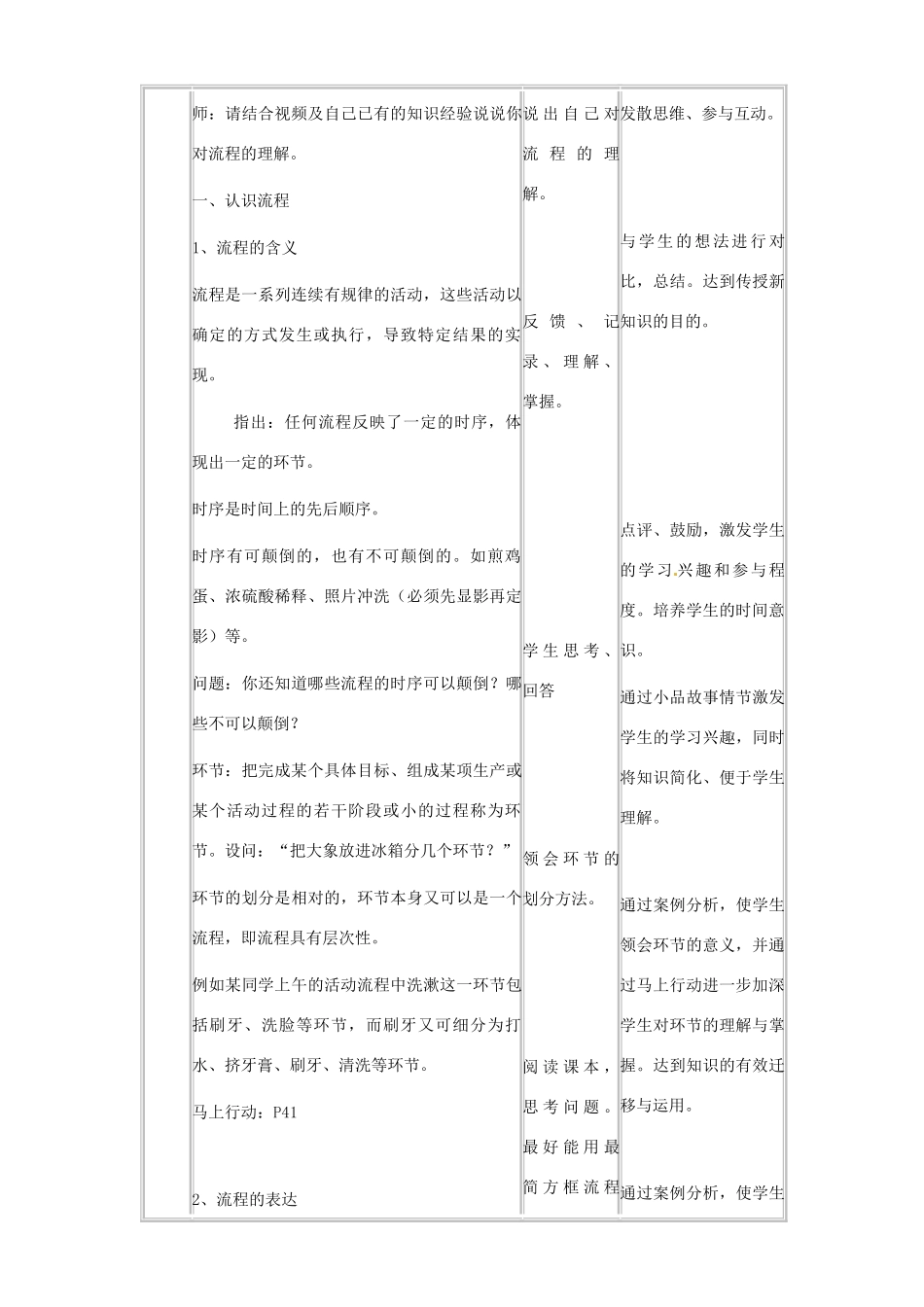 浙江省永嘉县楠江中学高一通用技术《流程与设计》教案 苏教版_第3页