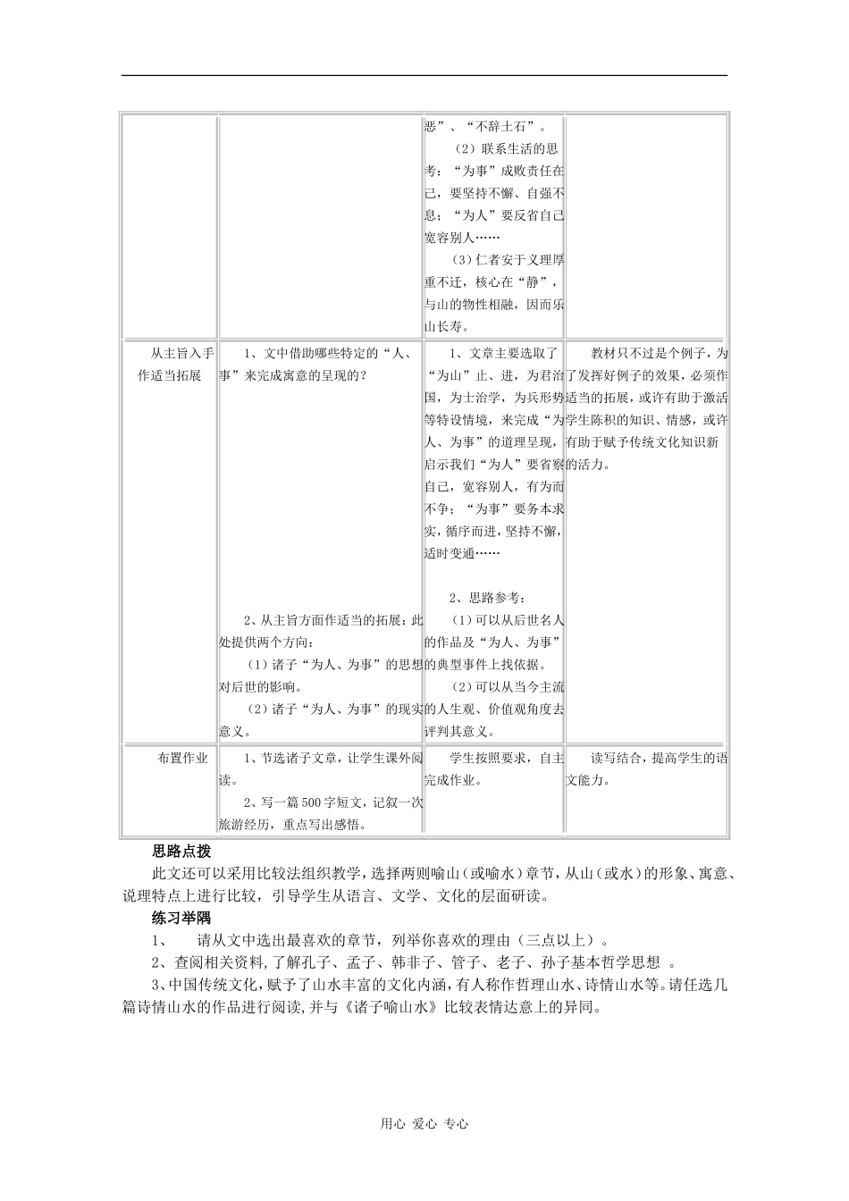 高二语文：5.14《诸子喻山水》教案沪教版_第3页