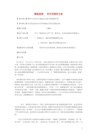 学习写得有文采 教案