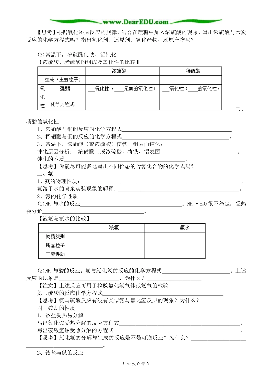 新人教版高中化学必修1硫酸、硝酸和氨_第2页