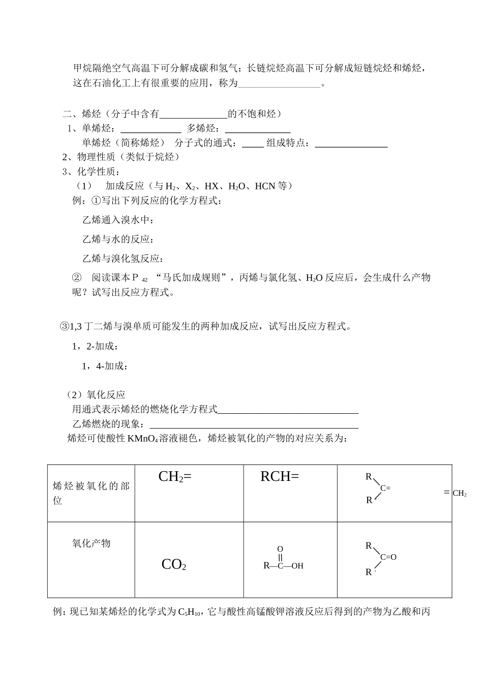 2007年江苏省扬州市润扬中学高二化学脂肪烃教案 苏教版_第2页