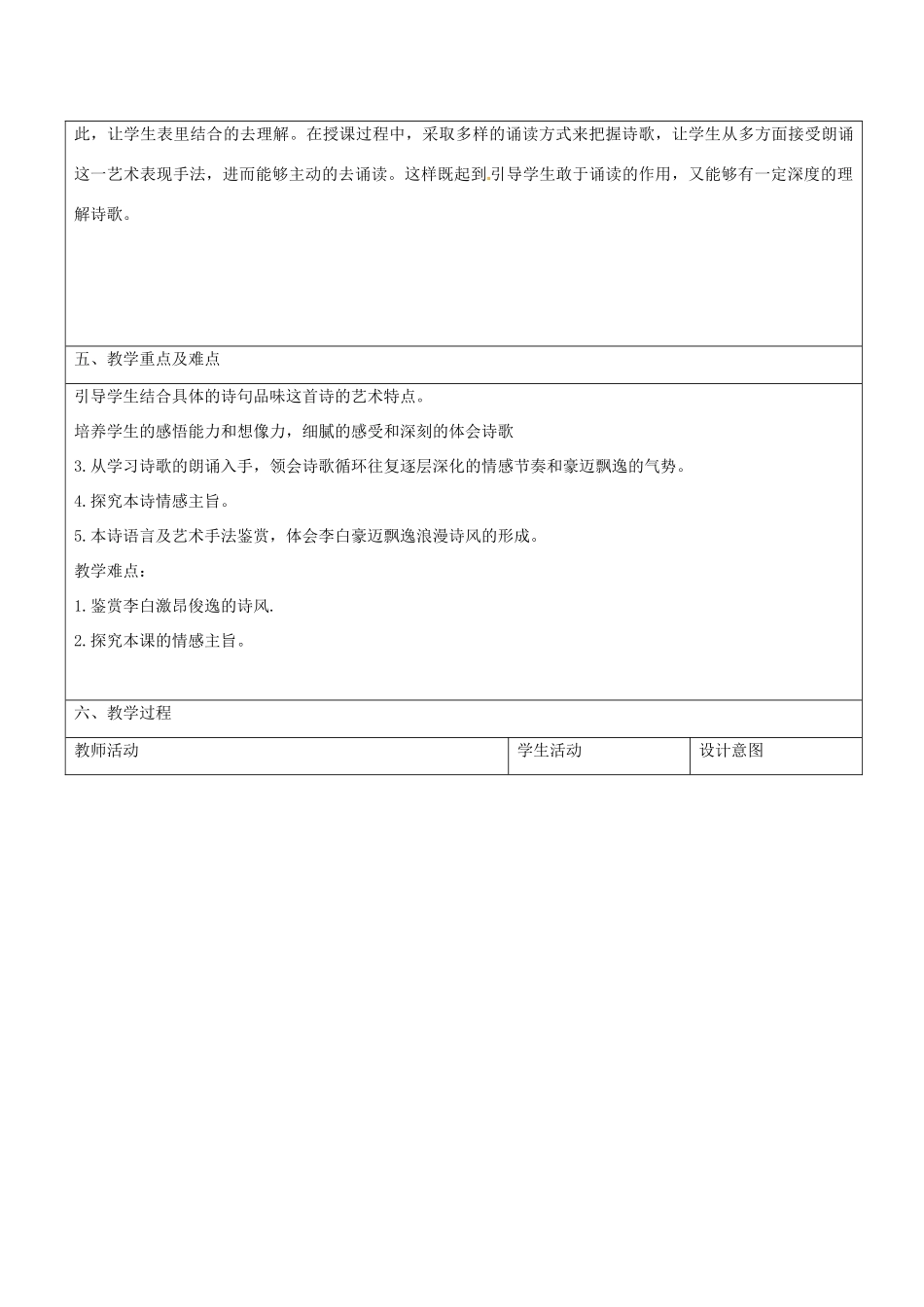 云南省景洪市第四中学高考语文一轮复习 蜀道难教案_第2页