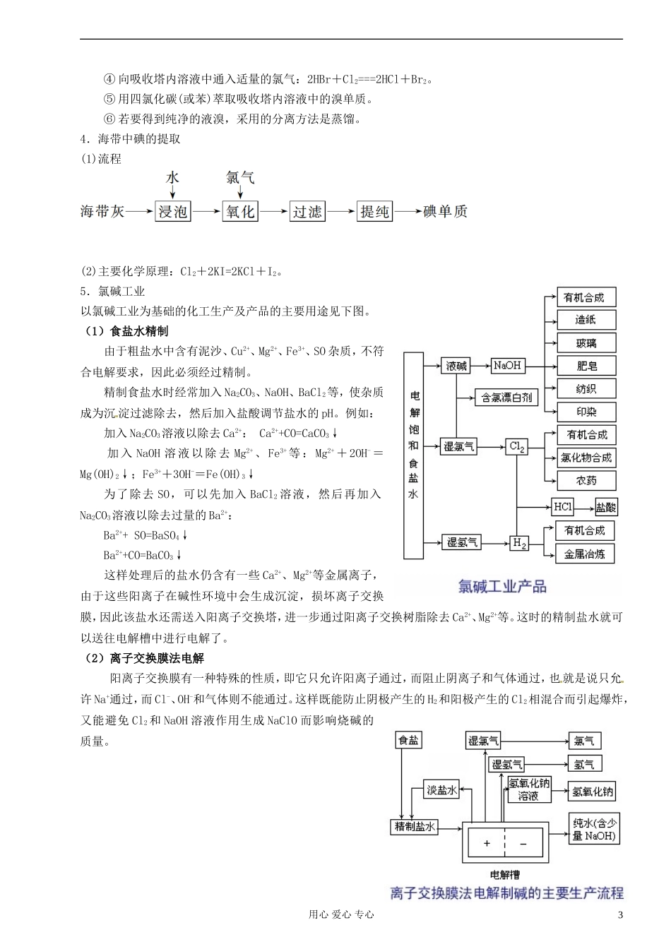 2013届高三化学一轮复习 第10章 化学与自然资源的开发利用教案_第3页