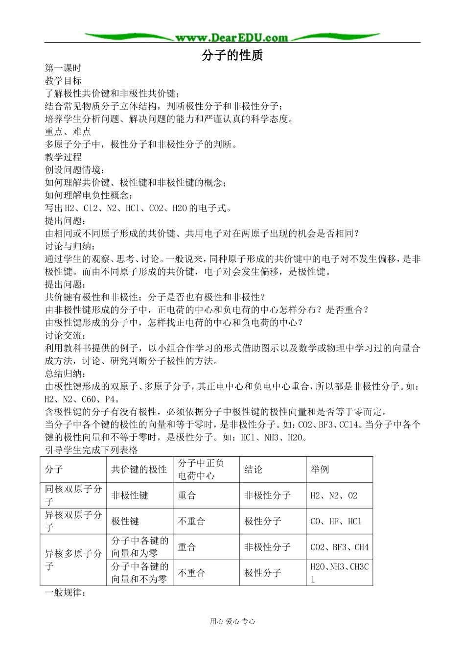 新人教版高中化学选修3分子的性质1_第1页