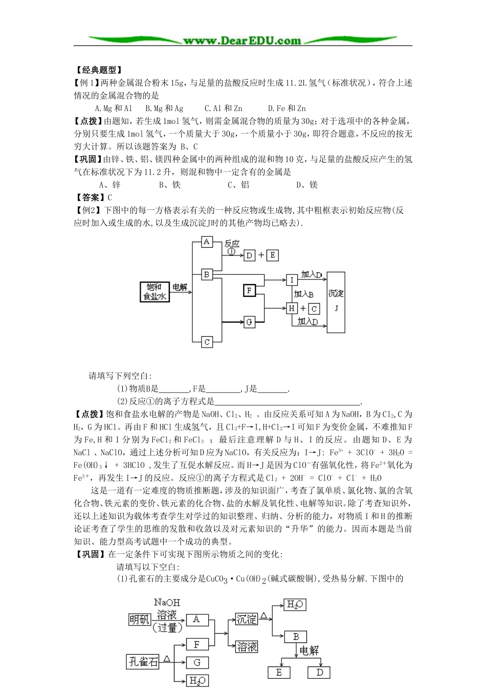 2008年高考化学小专题：金属复习课时教案_第3页