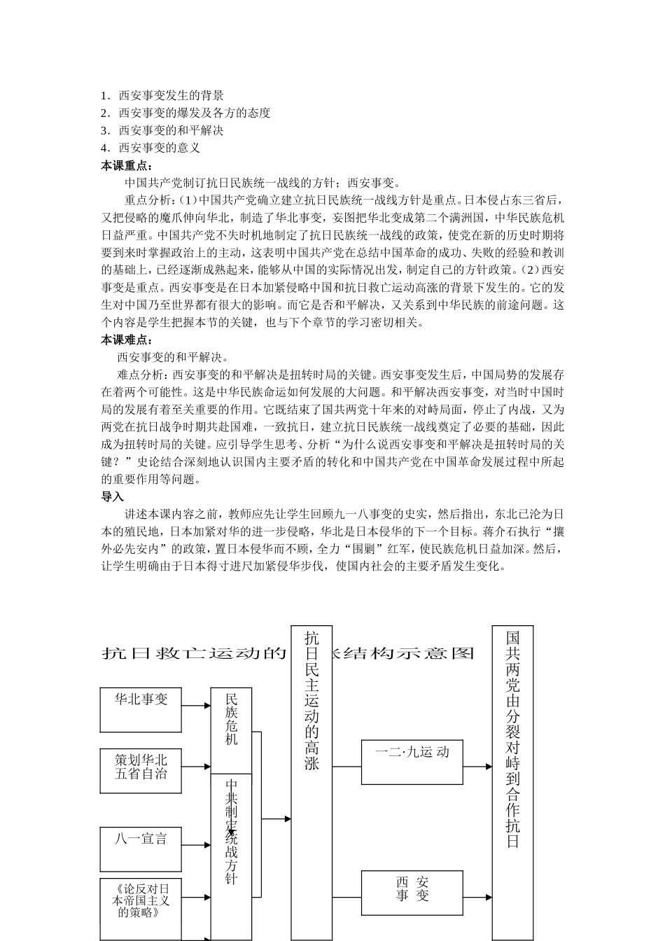 析  中国近现代史下册第一章第五节教材分析_第2页