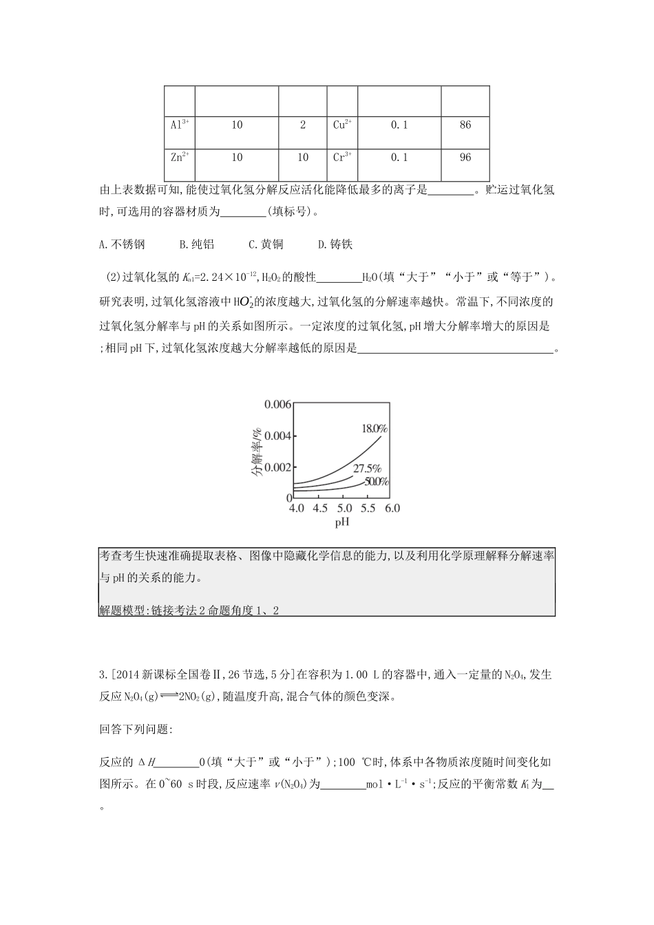 高考化学 刷题冲刺（含最新模拟题）专题十六 化学反应速率和化学平衡讲义（含解析）-人教版高三全册化学教案_第2页