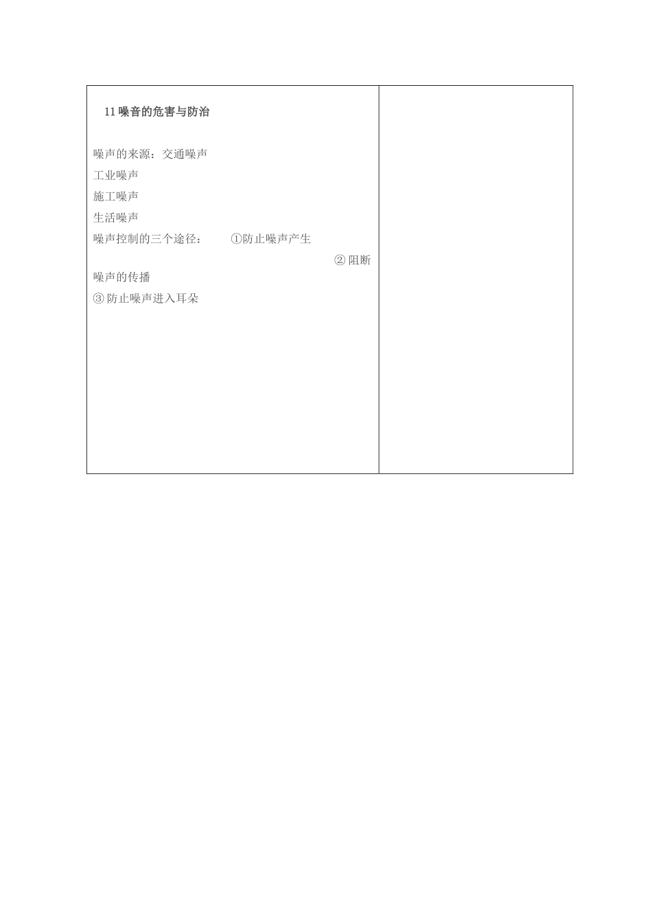 五年级科学上册 第二单元 声音的秘密 11 噪音的危害与防治教案 青岛版六三制-青岛版小学五年级上册自然科学教案_第3页