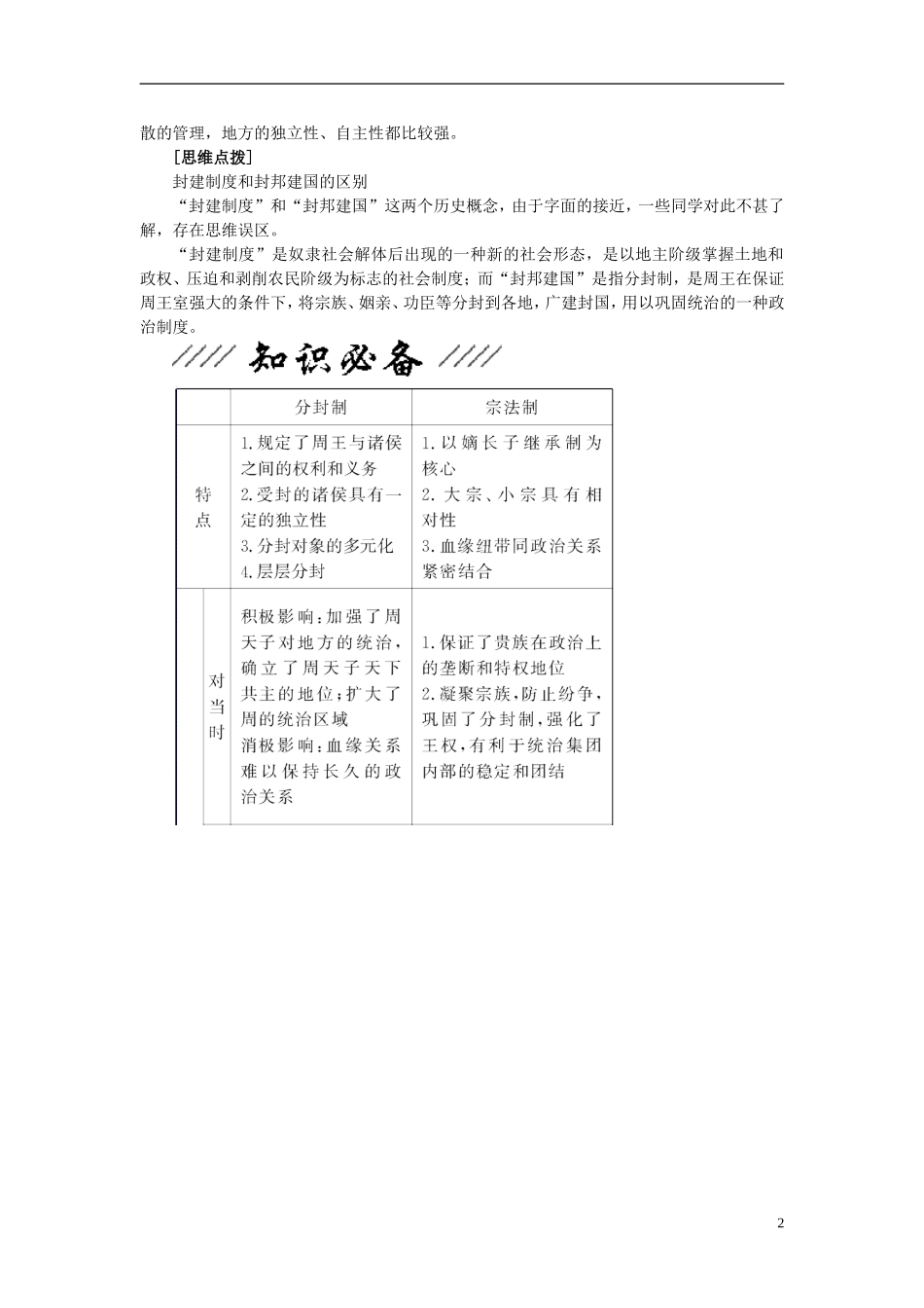 2013年高考历史二轮专题复习讲义 第01讲 古代中国的政治制度_第2页