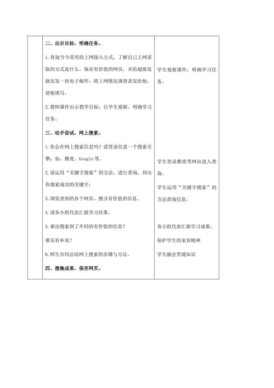 二年级信息技术上册 第15课 你怎样上网——保存网页 1 第一课时教案 河大版_第2页