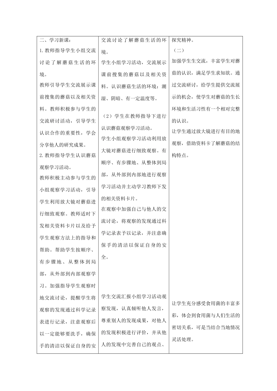 六年级科学上册 第一单元 微小的生物 4食用菌教案 青岛版六三制-青岛版小学六年级上册自然科学教案_第2页