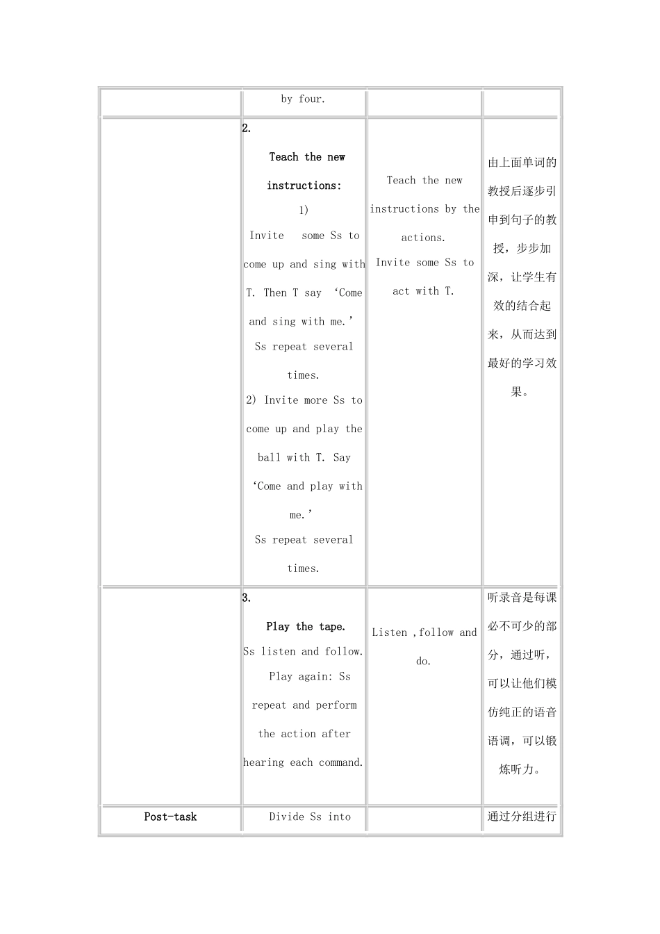 二年级英语上册 Unit3 Things I like to do教案 沪教版_第3页