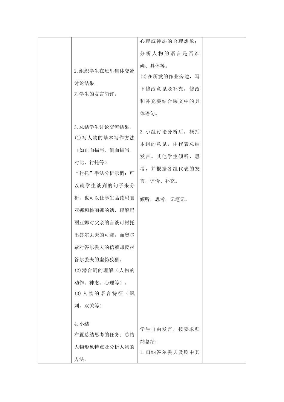 2013高考语文一轮复习《伪君子》教案 新人教版选修《中外戏剧名作欣赏》_第3页