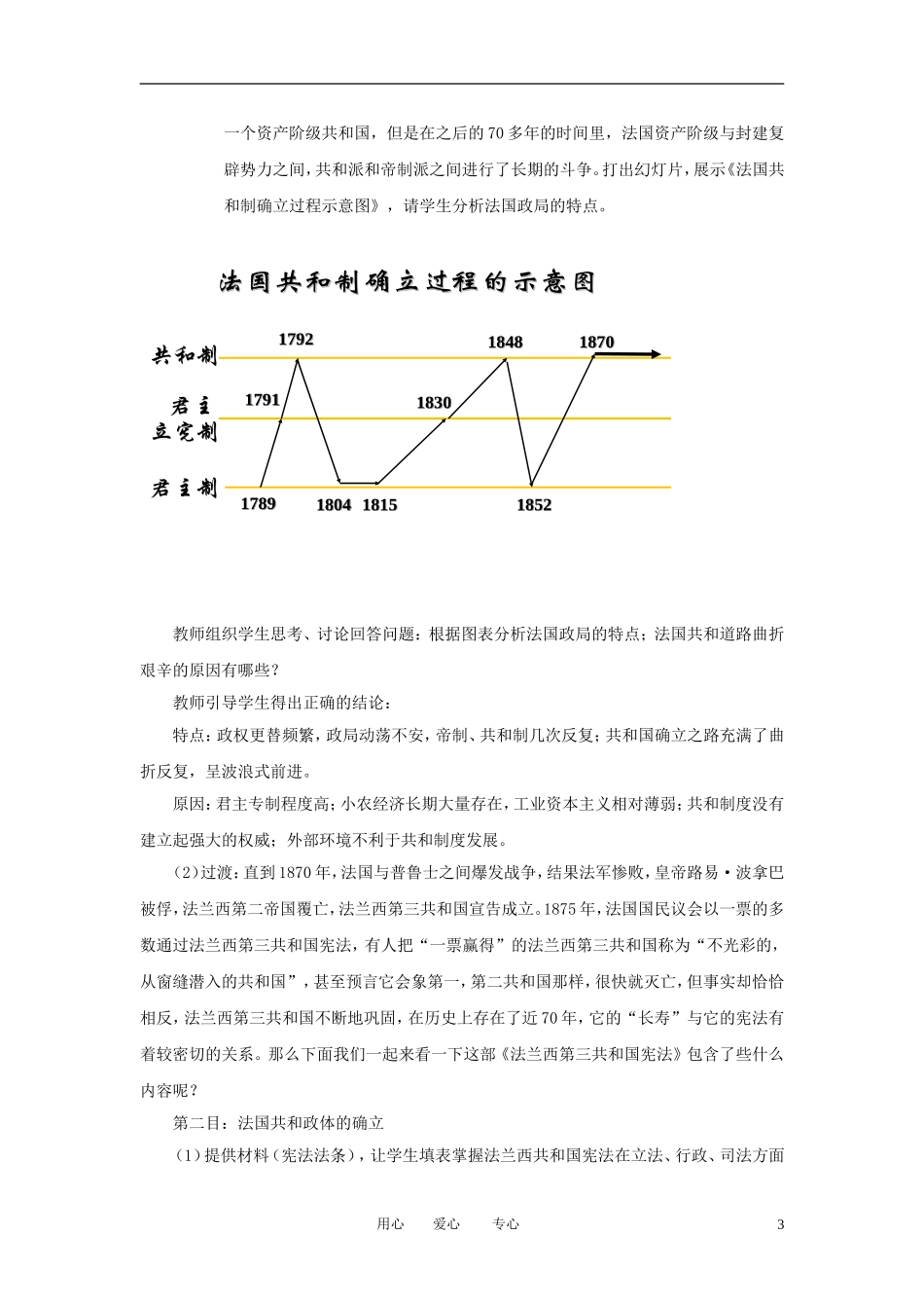 2012高中历史 第9课  资本主义政治制度在欧洲大陆的扩展--精品教案 新人教版必修1_第3页