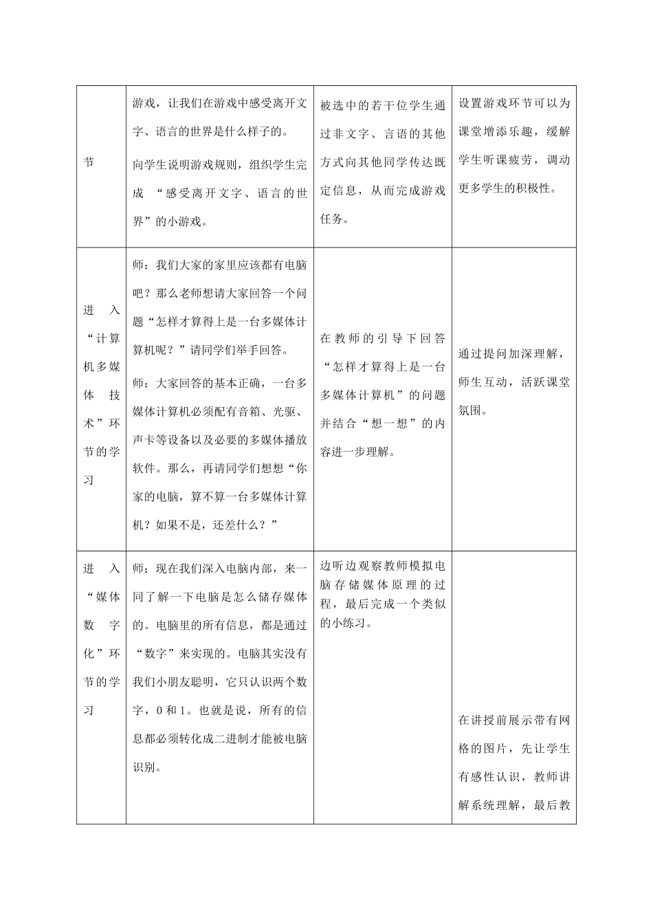 六年级信息技术上册 第一课 认识多媒体教案 闽教版_第3页