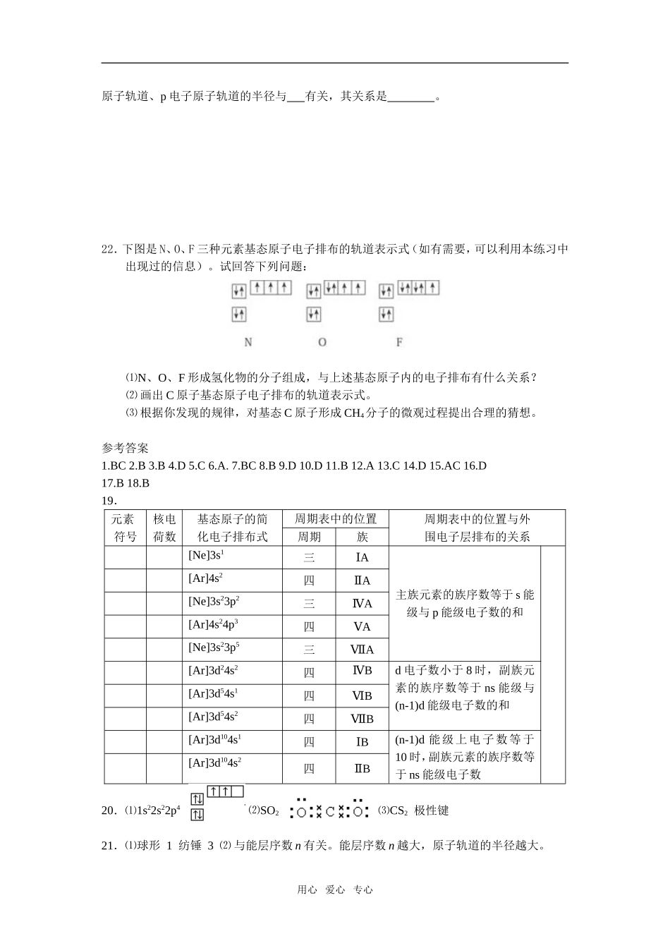1.1《原子结构》测试 （新人教版选修3）_第3页