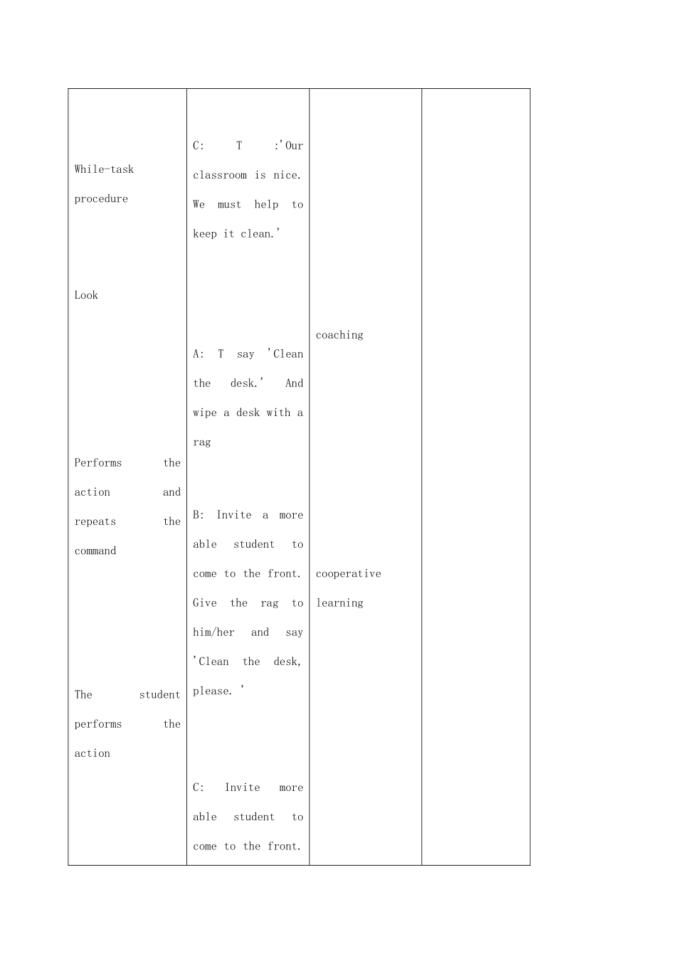 二年级英语上册 Unit1 period1教案 沪教牛津版_第3页