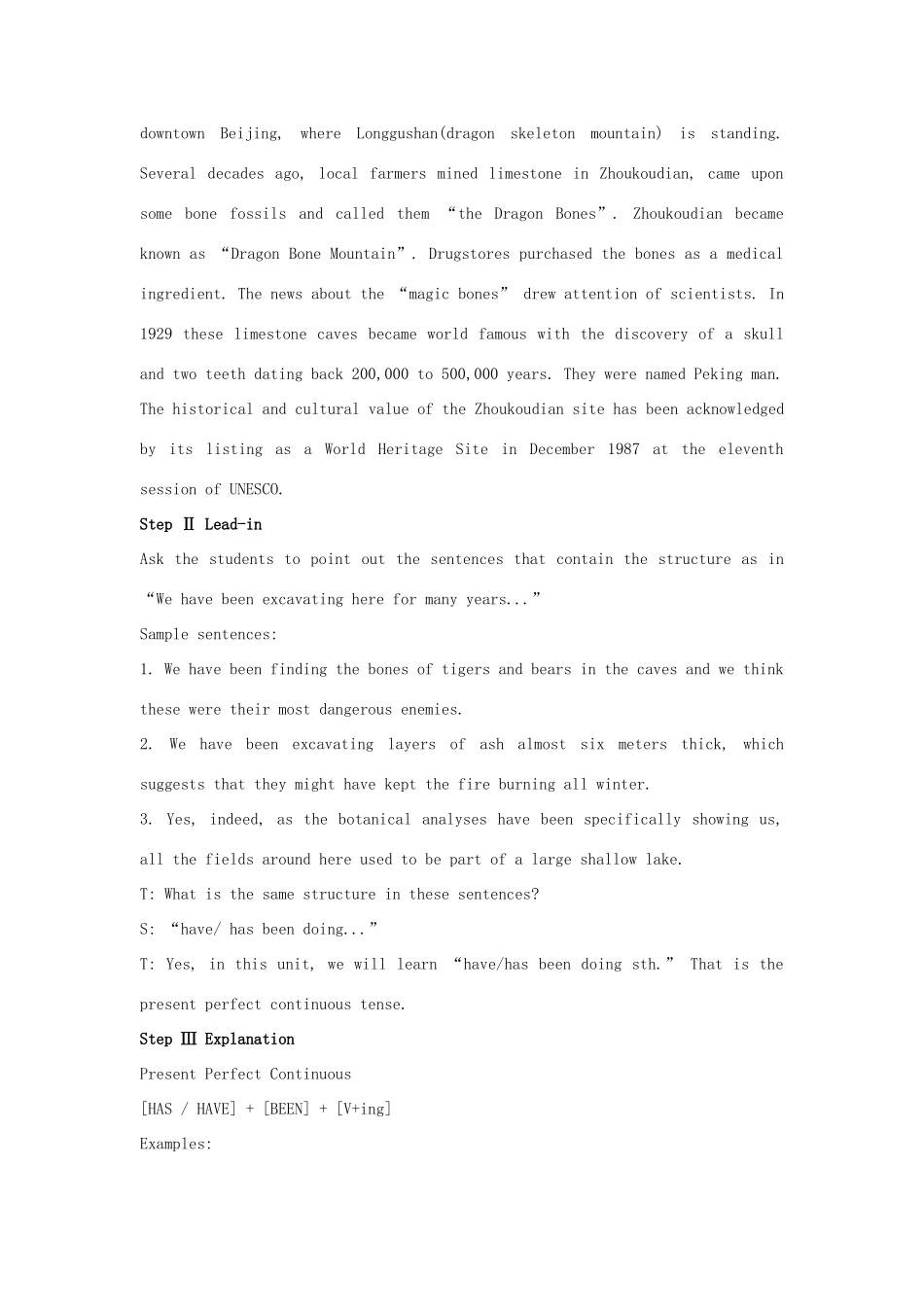 云南省陇川县第一中学高中英语《Unit 5 Meeting your ancestors》语言学习教案 新人教版选修8_第2页