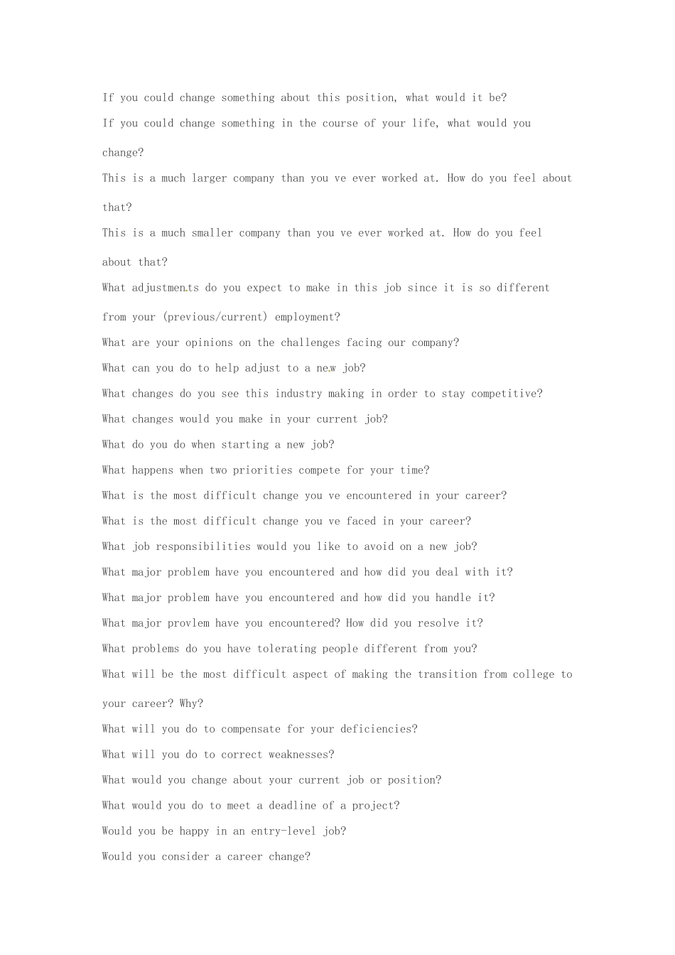 2014年秋高中英语 Module 2 A Job Worth Doing Interview Questions训练 外研版必修5_第2页