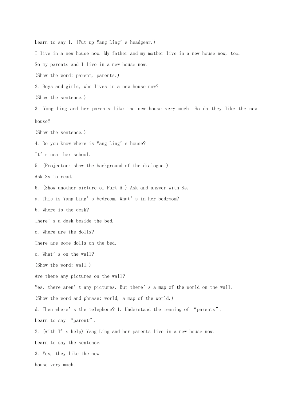 五年级英语上册  unit2(4)教案 苏教版_第2页