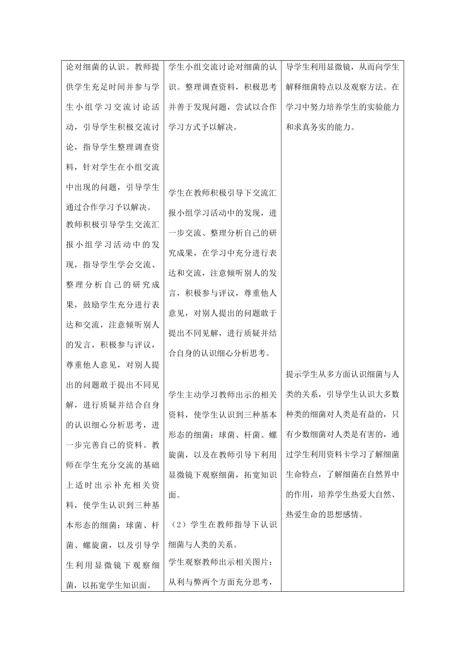 六年级科学上册 第一单元 微小的生物 2细菌教案 青岛版六三制-青岛版小学六年级上册自然科学教案_第2页
