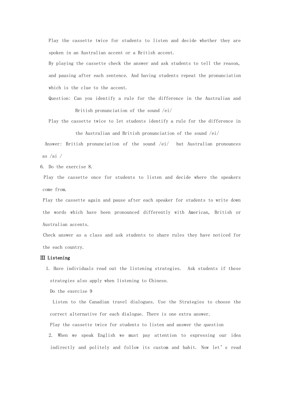 2012高中英语 Unit19 Lesson 2 Varieties of English （1）教案 北师大版选修7_第3页