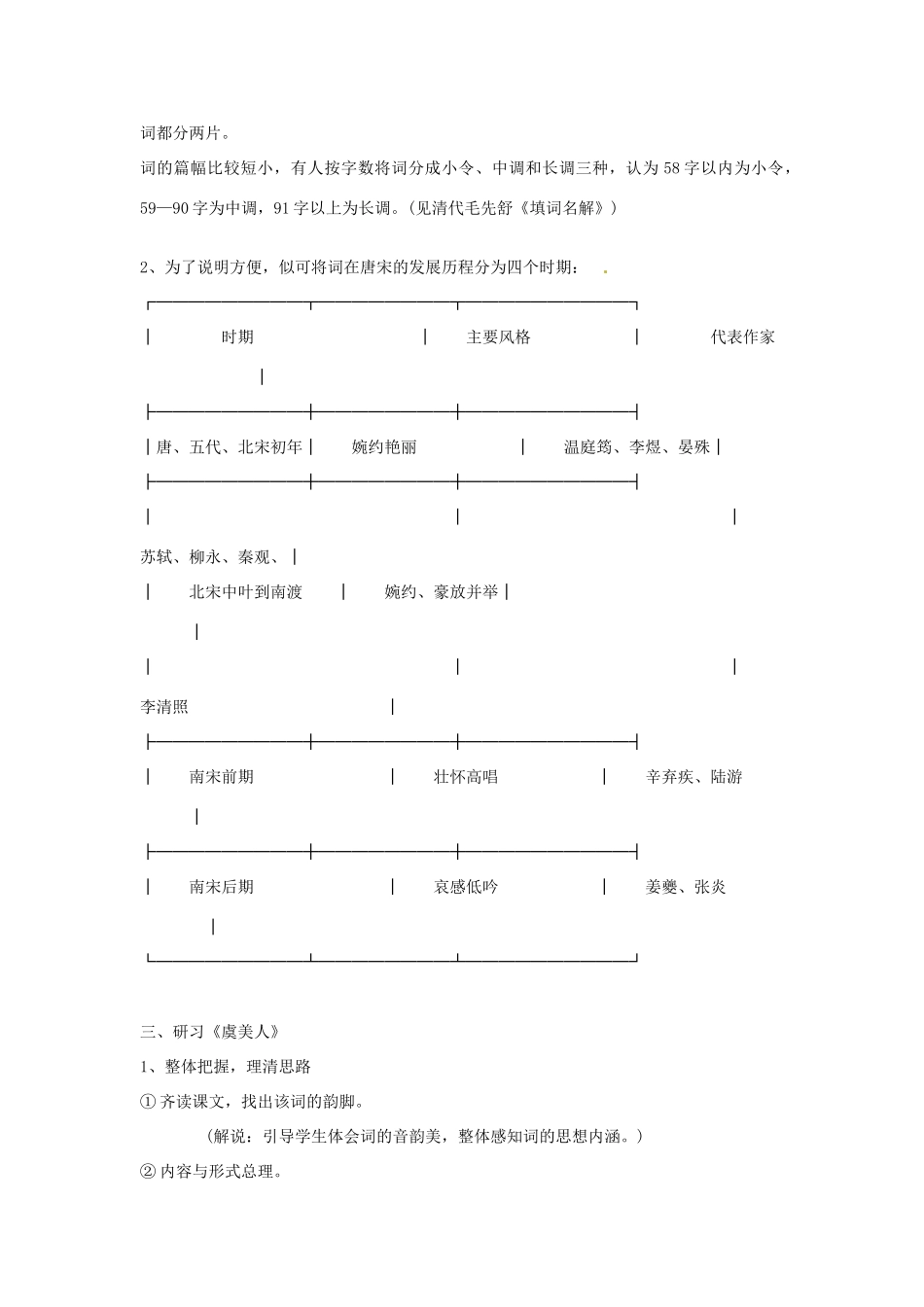 新疆塔城地区托里县第三中学高中语文 虞美人教案 新人教版选修《中国古代诗歌散文欣赏》_第2页