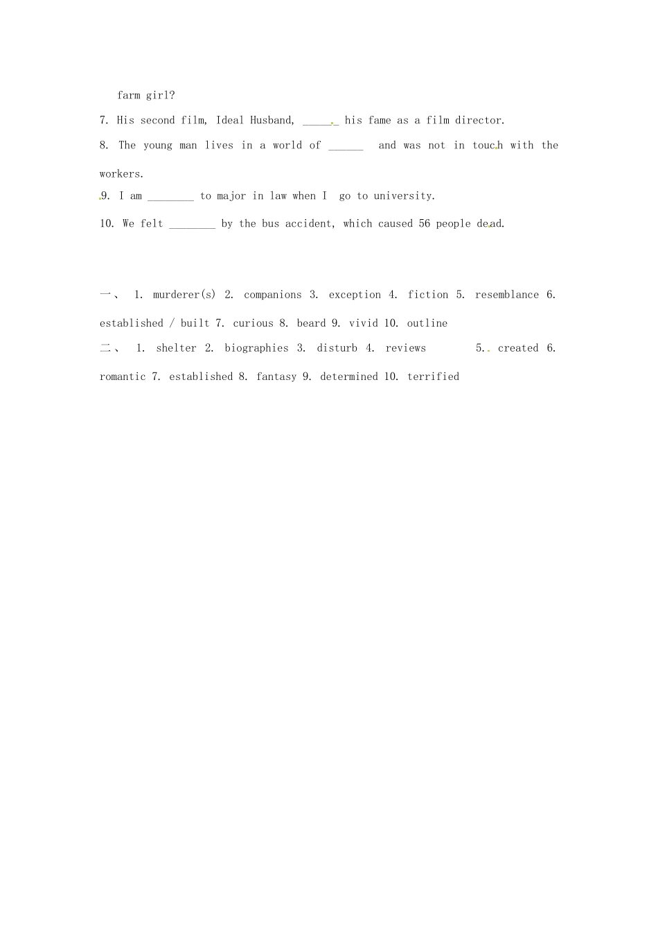 2014年秋高中英语 Module 3 Adventure in Literature and the Cinema 练练吧讲解 外研版必修5_第2页