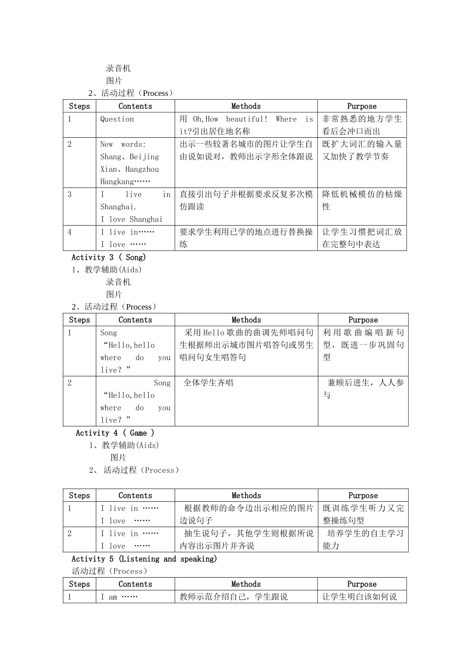 二年级英语上册 Unit 1 where I live教案（2） 沪教牛津版-沪教牛津版小学二年级上册英语教案_第3页