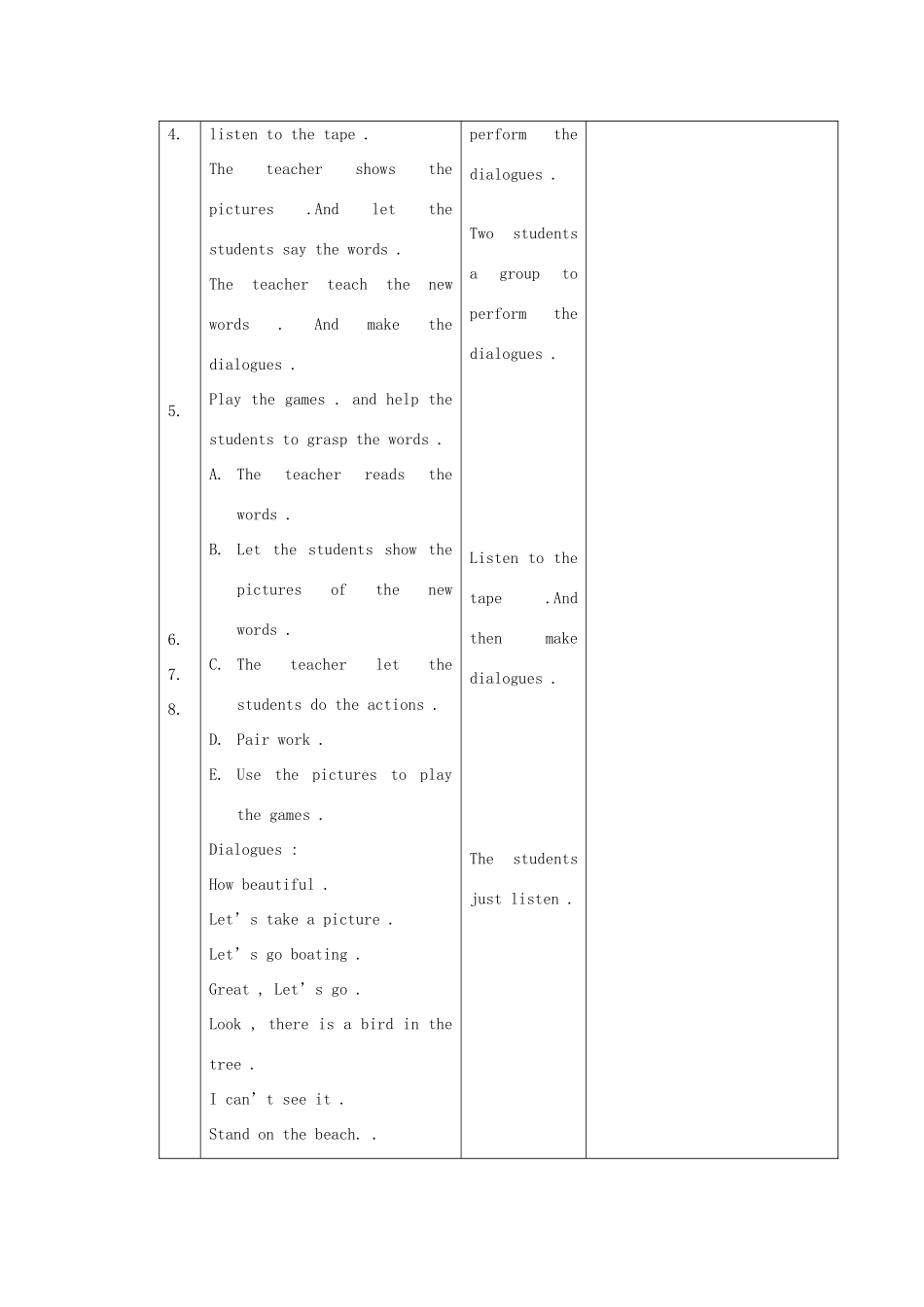 二年级英语上册 Unit 3 Parks（Lesson15-16）教案之一 人教新起点-人教新起点小学二年级上册英语教案_第2页