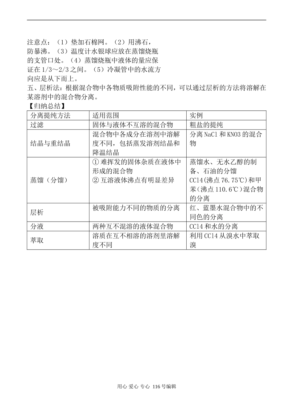 新人教选修6高中化学物质的分离和提纯_第2页
