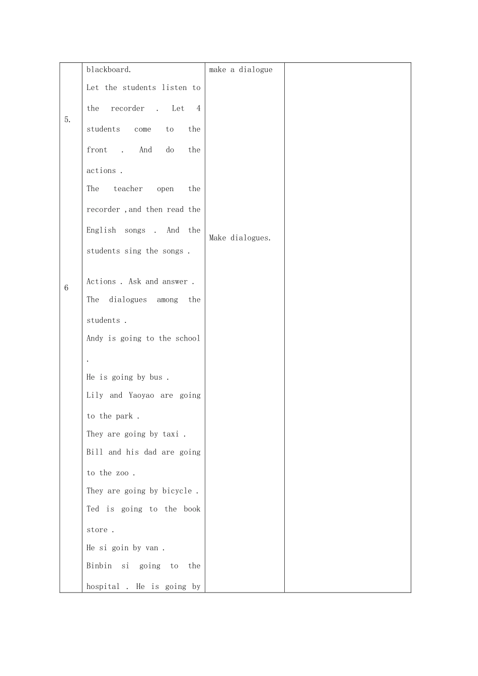 二年级英语上册 unit5 Lesson29-Lesson30教案 人教新起点_第2页