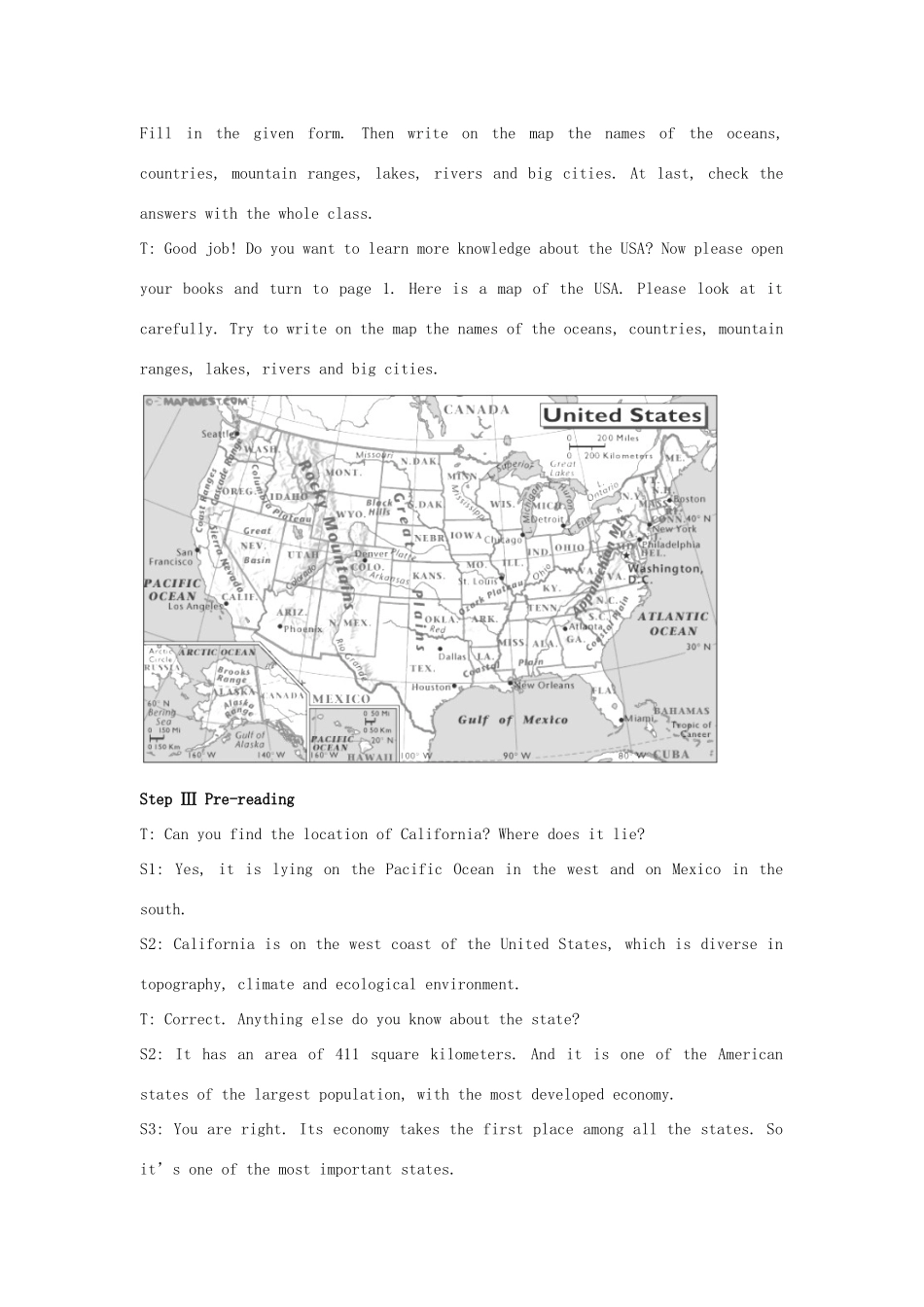 云南省陇川县第一中学高中英语《Unit 1 A land of diversity 》阅读教案 新人教版选修8_第3页